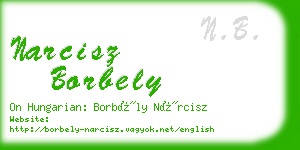 narcisz borbely business card